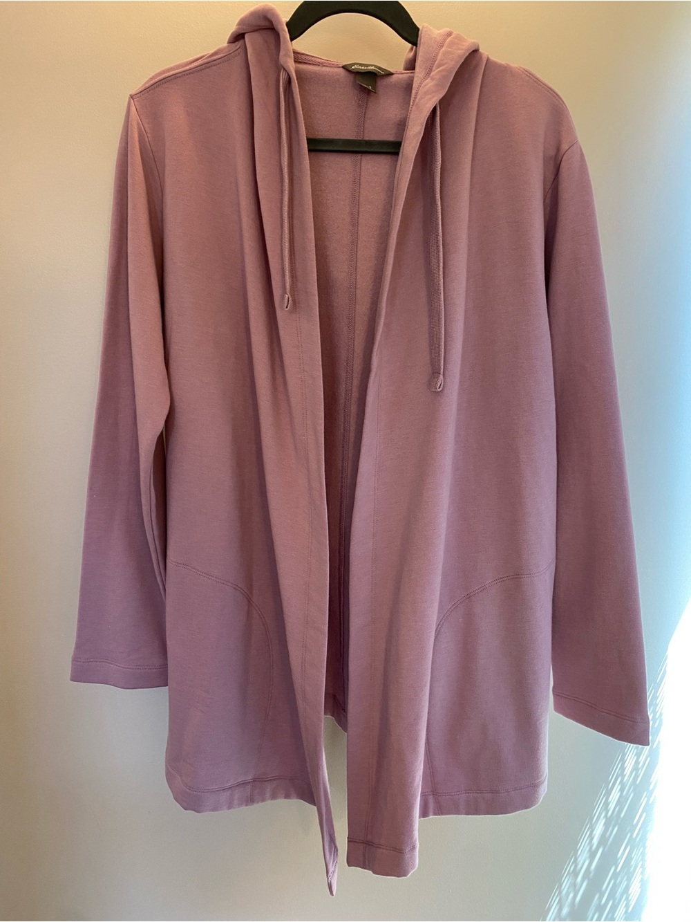 NWT Eddie Bauer Open-Front Hooded Wrap in Rose Size Small